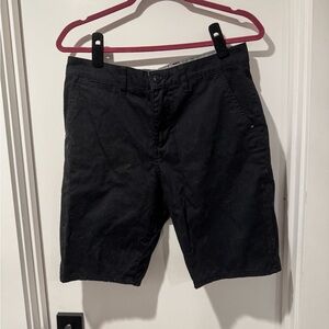Quiksilver Black Chino Straight Leg Shorts